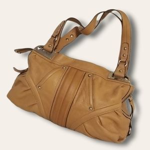 B Makowsky Vintage Satchel Genuine Leather Hand Bag Purse